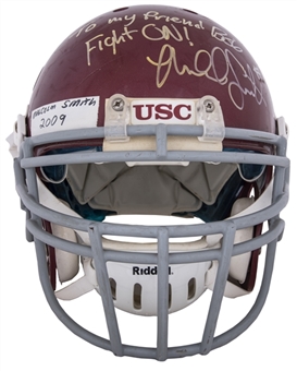 2008 Malcolm Smith Game Used & Signed USC Trojans Helmet (Beckett)